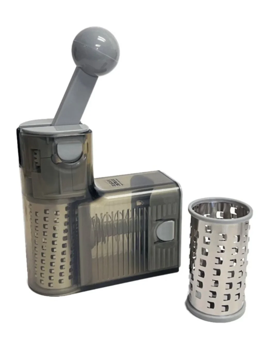 Kuhn Rikon Handheld Ratchet Grater w/ 2 Barrels K88999 GREY NEW